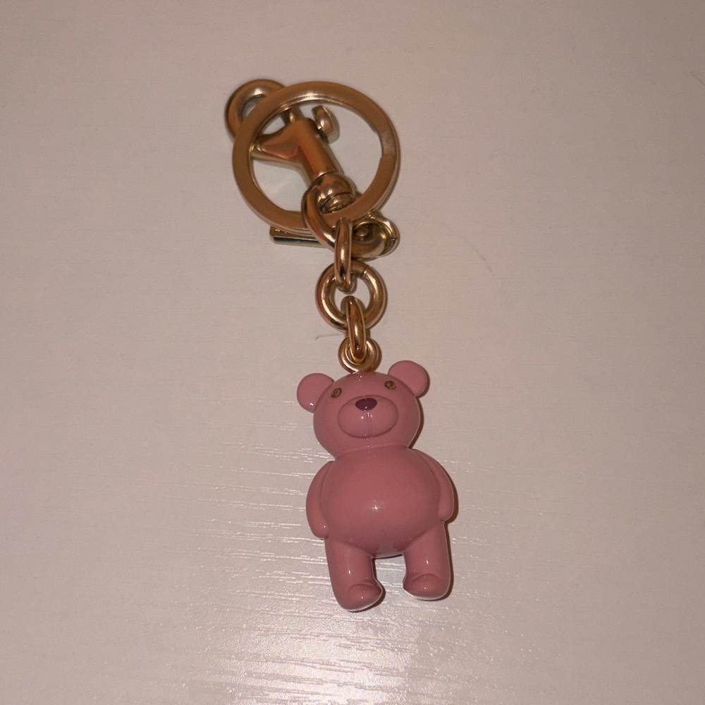 Coach Pink Bear Keychain